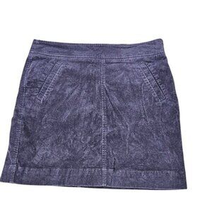 Loft Womens Corduroy Skirt Size 6 Navy Blue
